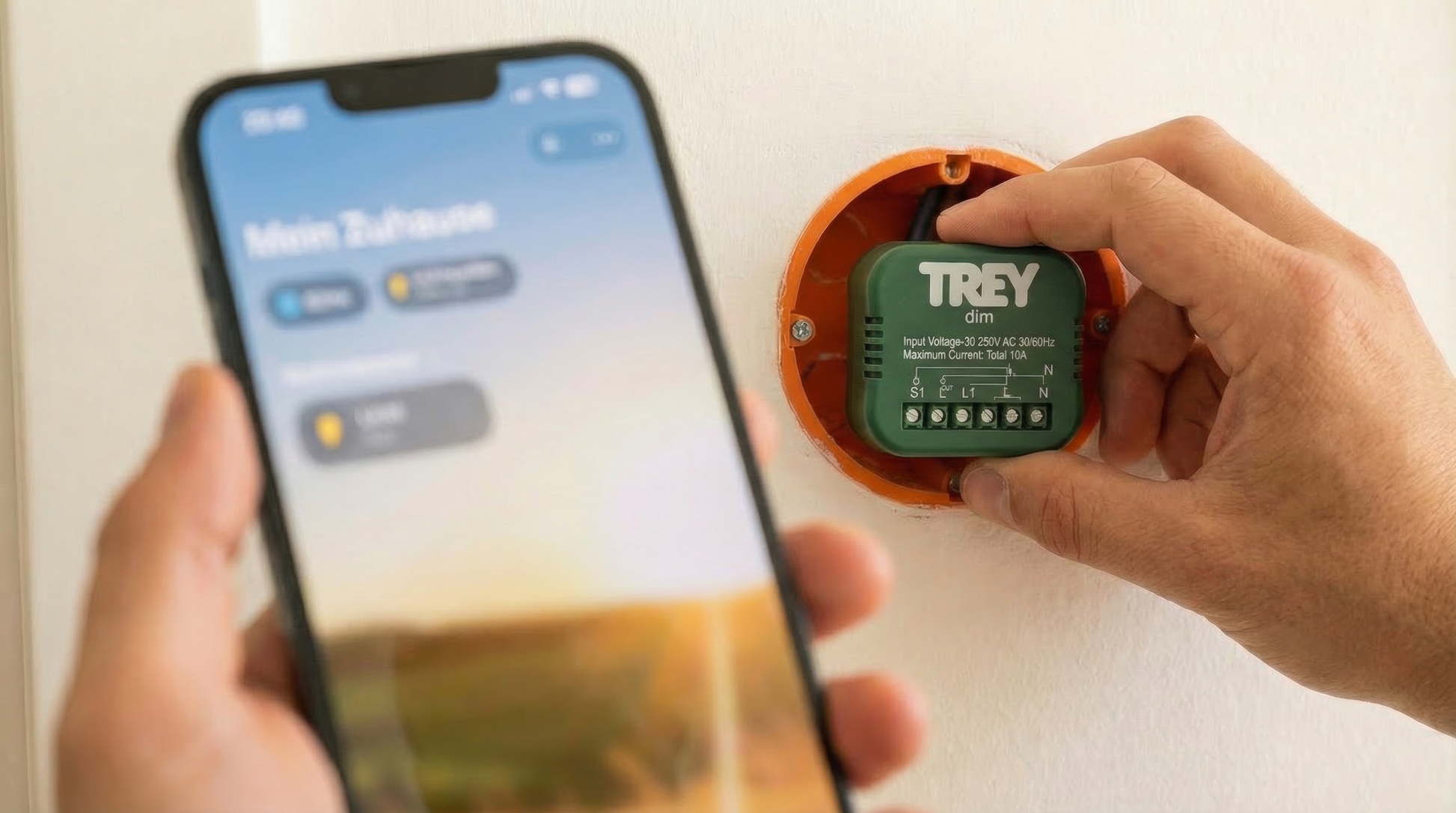 TREYdim Matter Smart Dimmer für die Unterputzdose